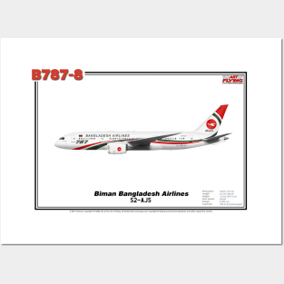 Boeing B787-8 - Biman Bangladesh Airlines (Art Print) Posters and Art